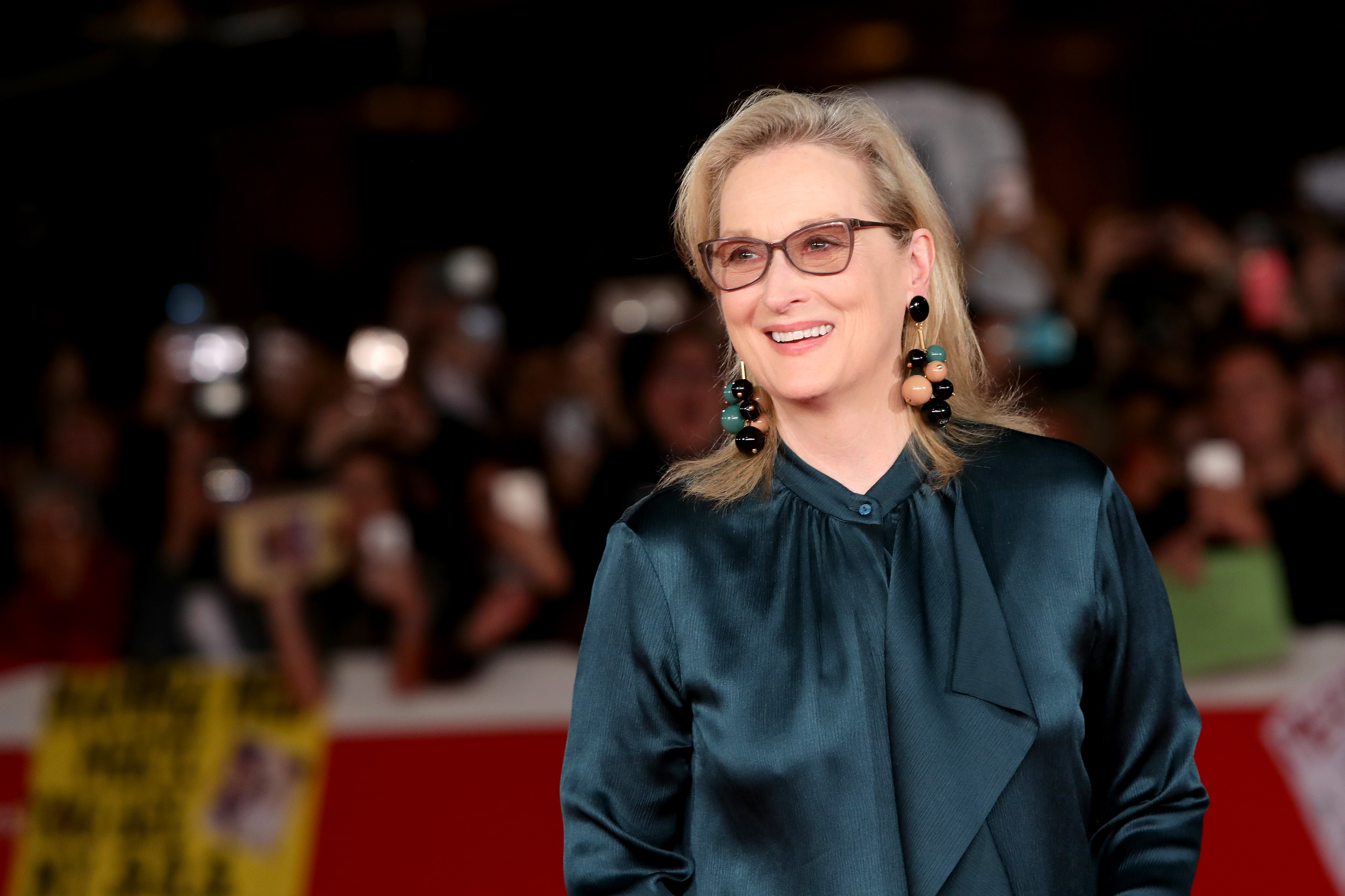 Meryl Streep walks a red carpet for 'Florence Foster Jenkins' during the 11th Rome Film Festival at Auditorium Parco Della Musica on October 20, 2016 in Rome, Italy. 