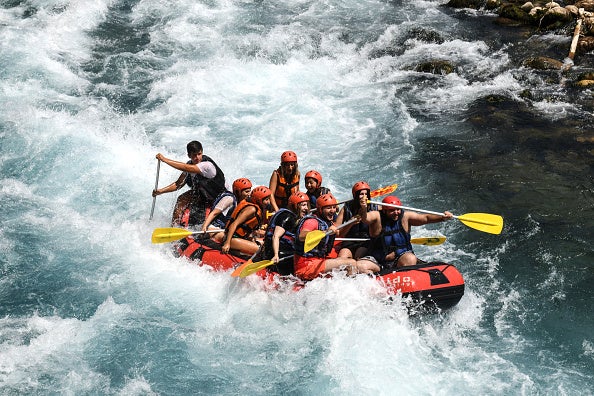 People take part in white water rafting - whitewater rafting in Augusta